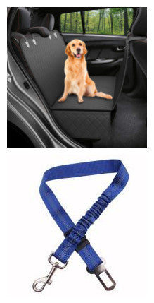 Dog Car Seat Hammock – Waterproof Back Seat Cover for Dogs with Safety Belt & Storage Pockets