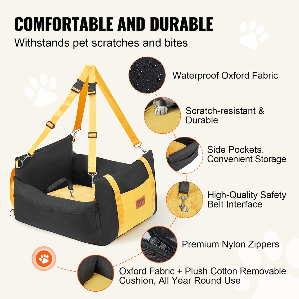 Dog Booster Car Seat – Secure, Waterproof & Comfortable Travel Seat for Small Dogs