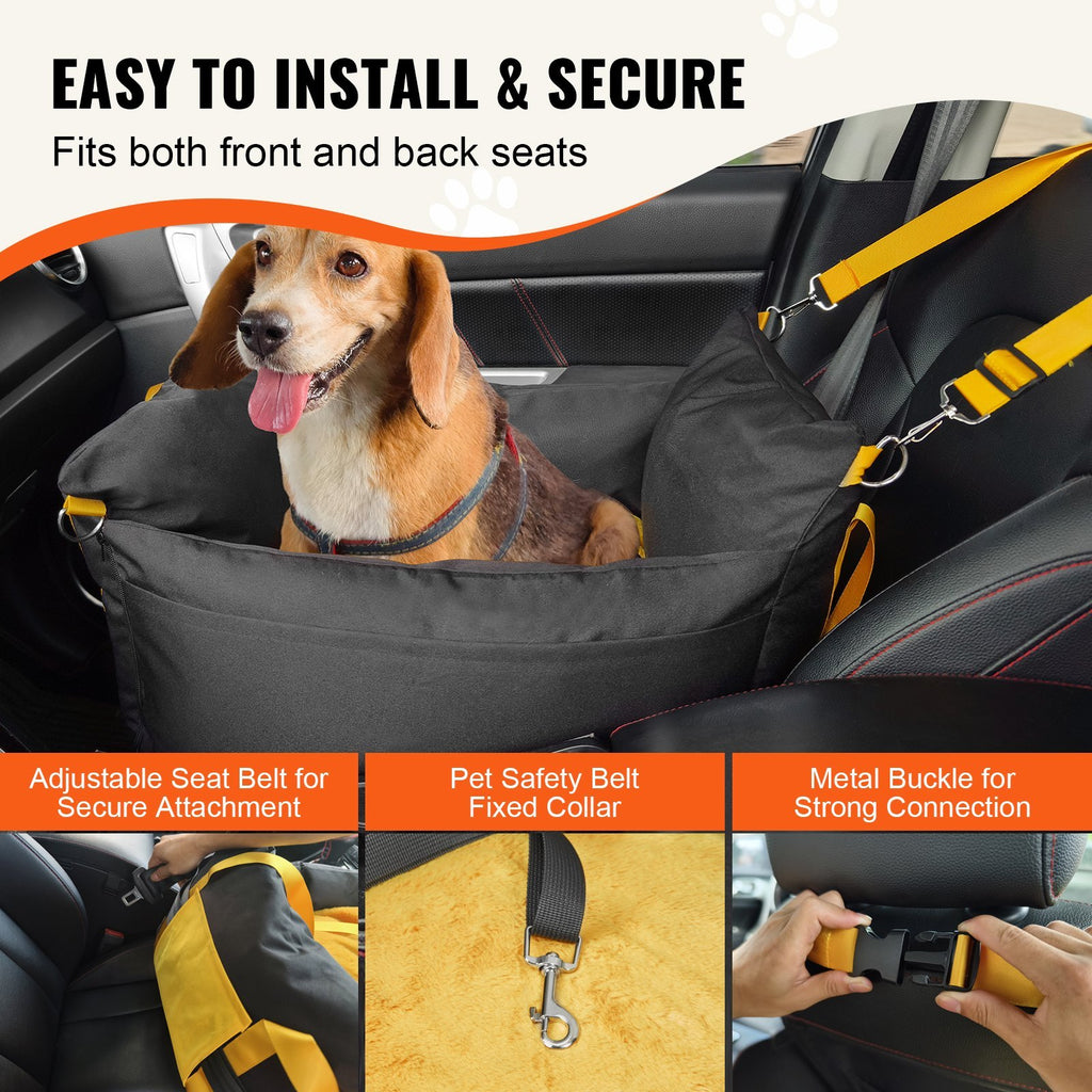 Dog Booster Car Seat – Secure, Waterproof & Comfortable Travel Seat for Small Dogs