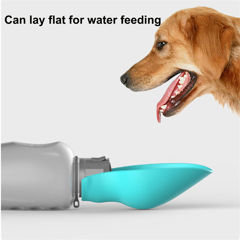 Portable Pet Water Bottle with Foldable Bowl – Leak-Proof Travel Dispenser for Dogs & Cats