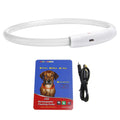 Rechargeable LED Dog Collar – Multi-Color Adjustable Night Safety Collar for Dogs